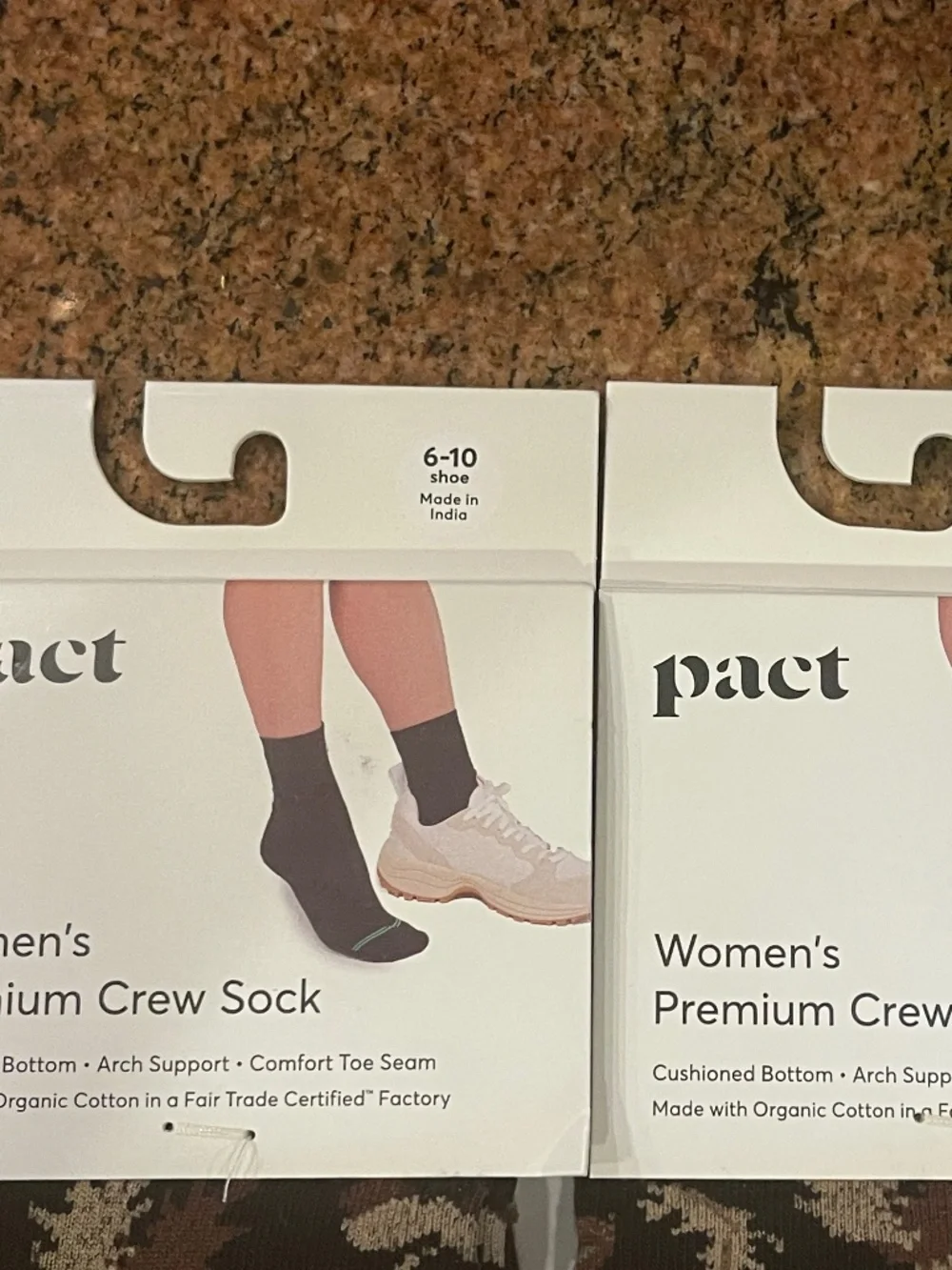 NEW! Pact Autumn Acorns  Premium Crew Socks Two Pair NWT!